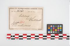 Etikett zu Bronzebuckelarmreif (NHMW-PRAE-026261)